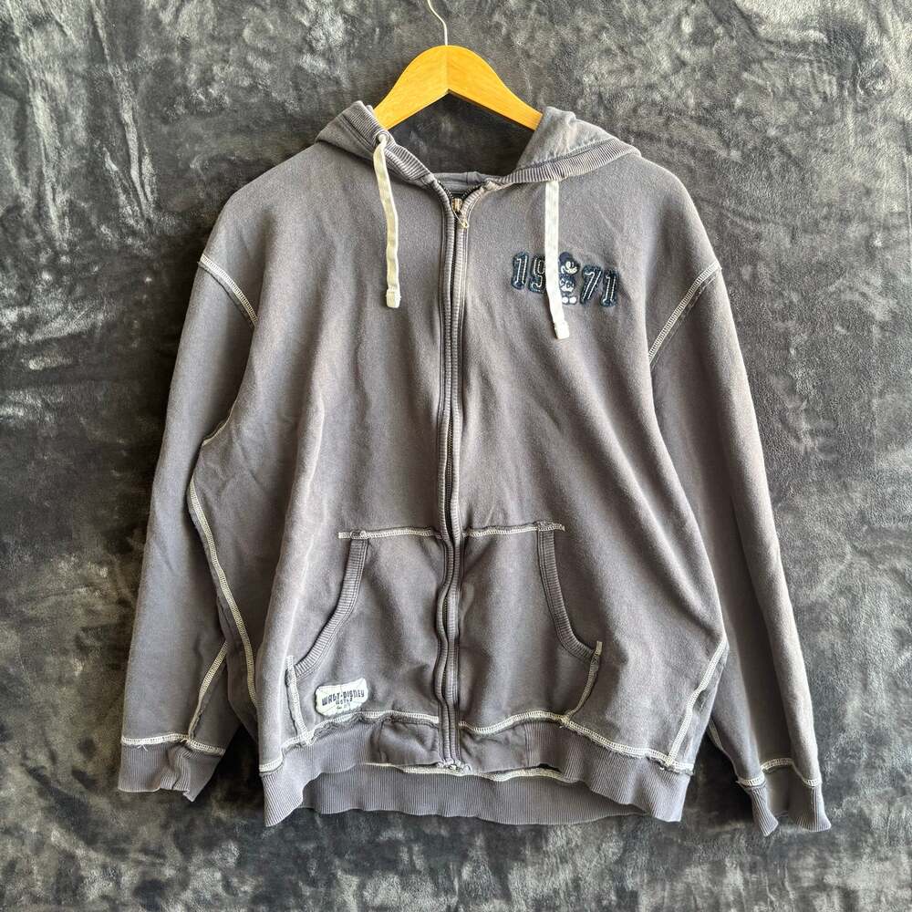 Disney Park Zip Up Jacket Size: XL Gray